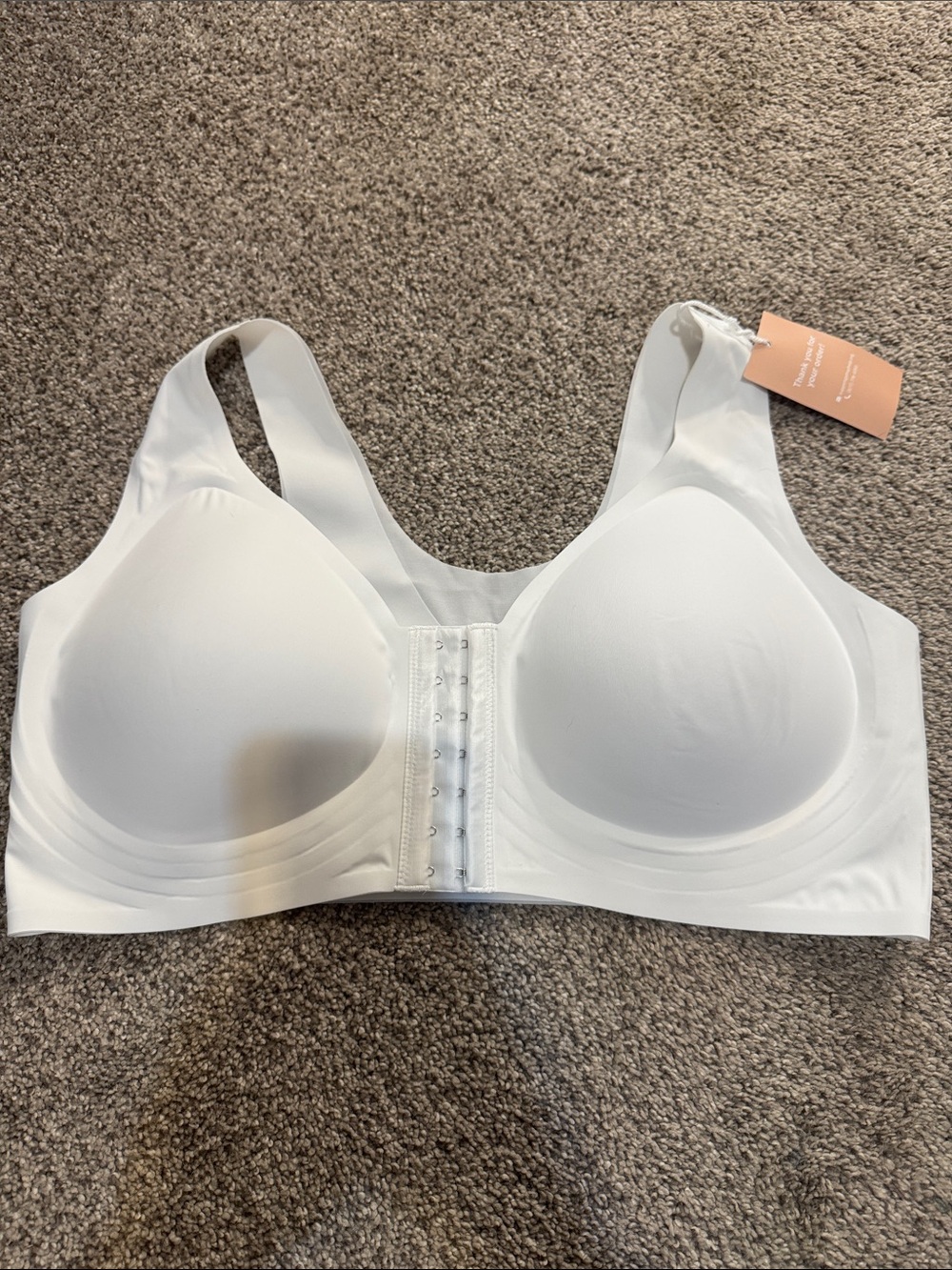 Everyday Front-Closure Support Bra — White